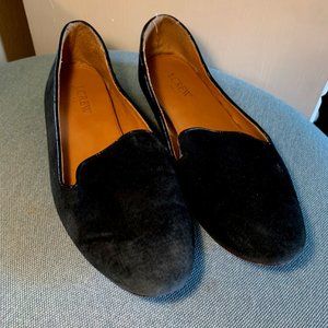 J. Crew Factory Black Suede Smoking Loafers